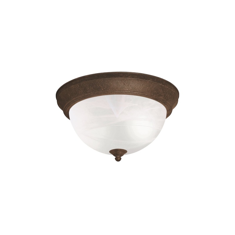 Kichler 8108TZ Two Light Flush Mount, Tannery Bronze