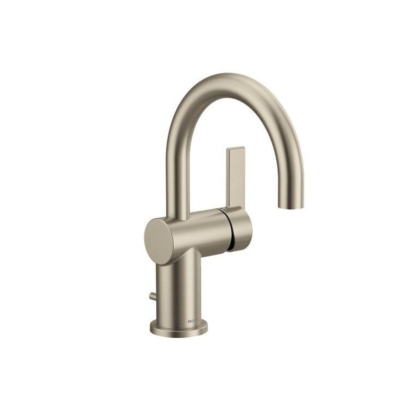 Lavatory Faucet Cia 1 Lever ADA WaterSense Brushed Nickel 1.2 Gallons per Minute Metal Lift Rod Assembly 1/3 Hole