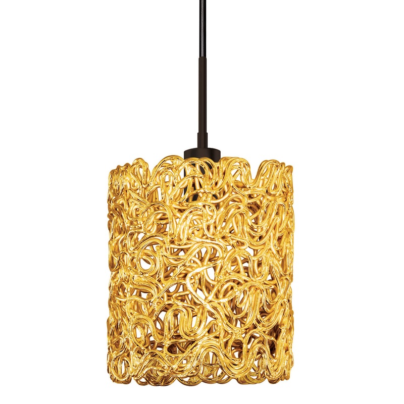 LED Pendant from the Spaga Collection in Bronze Finish by Stone Lighting