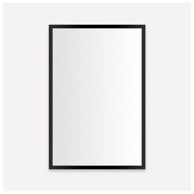 Medicine Cabinet Profiles 20W x 30H x 4D Inch 1 Doors Mirror Matte Black Flat Top Right Hand Side Electric