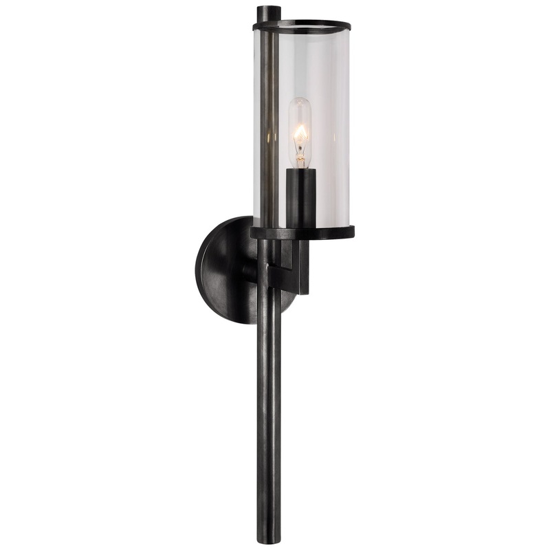 One Light Wall Sconce from the Liaison Collection in Bronze Finish by Visual Comfort Signature