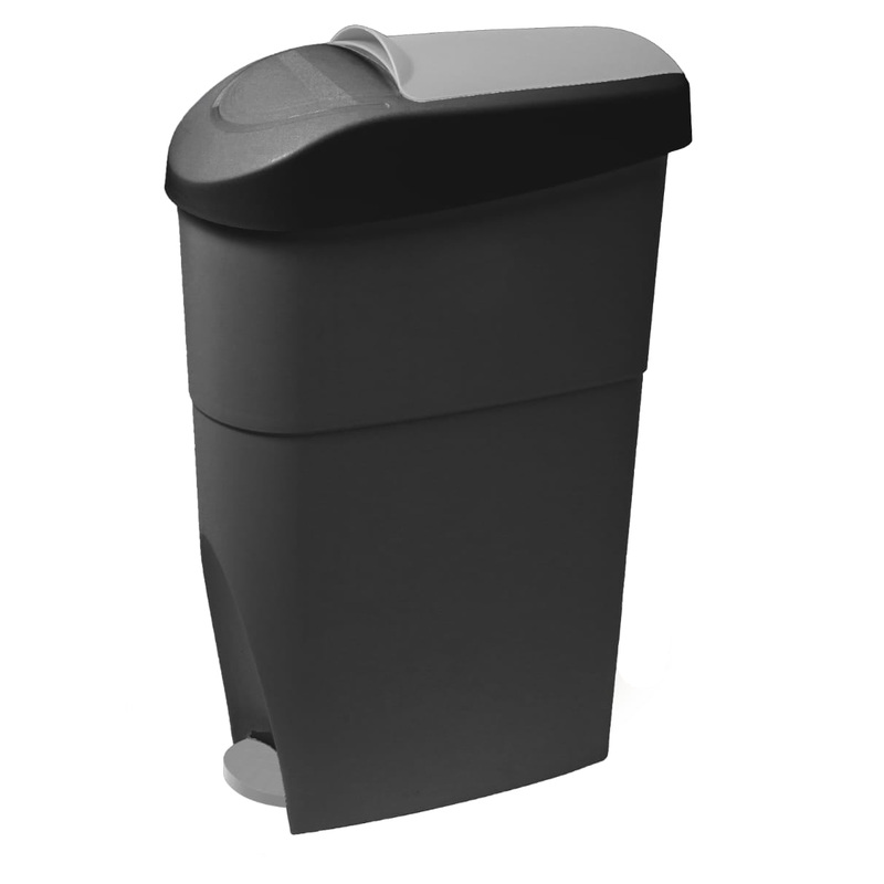 Sanitary Bin with Paddle Black and Gray – 18L