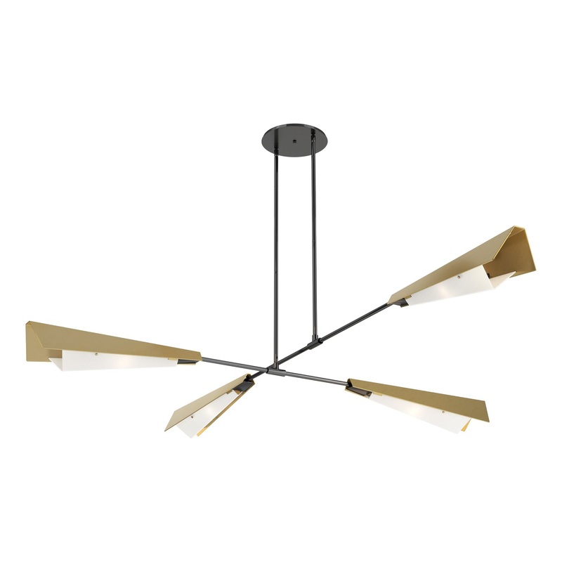 Vertex Large Pendant/Semi-Flush Ink Modern Brass