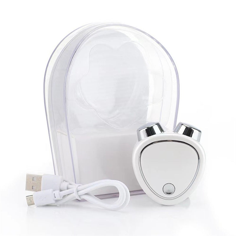 White Microcurrent Face Lifting Massager – Sonic Vibration, V-Shape Sculpting