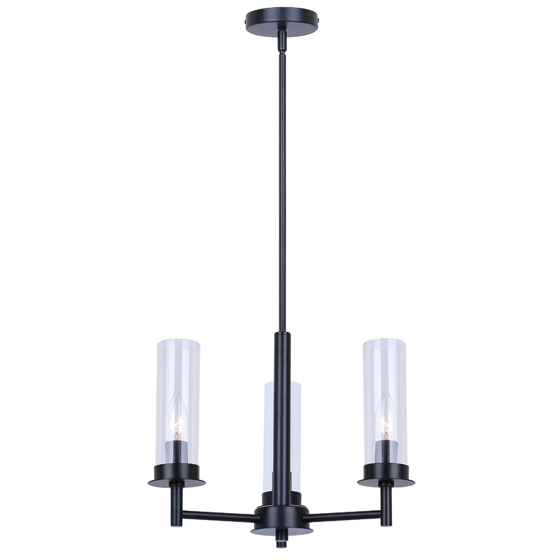Benson 3-Light Chandelier Black