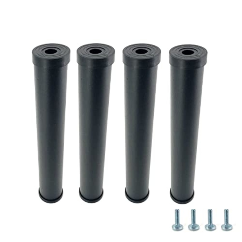 Cortassa – Set 4 Piedi per Rete a Doghe Gambe Letto Universali in Acciaio Resistente Con Gomma Anti Graffio e Anti Scivolo (31 cm)