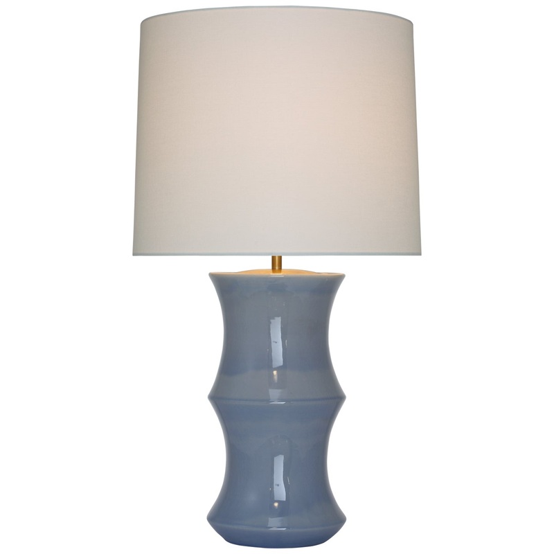 LED Table Lamp from the Marella Collection in Polar Blue Crackle Finish by Visual Comfort Signature
