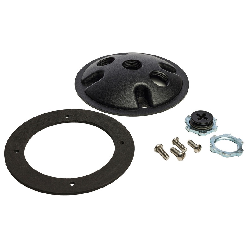 One Light Die Cast Mounting Plate in Matte Black Finish by Nuvo Lighting