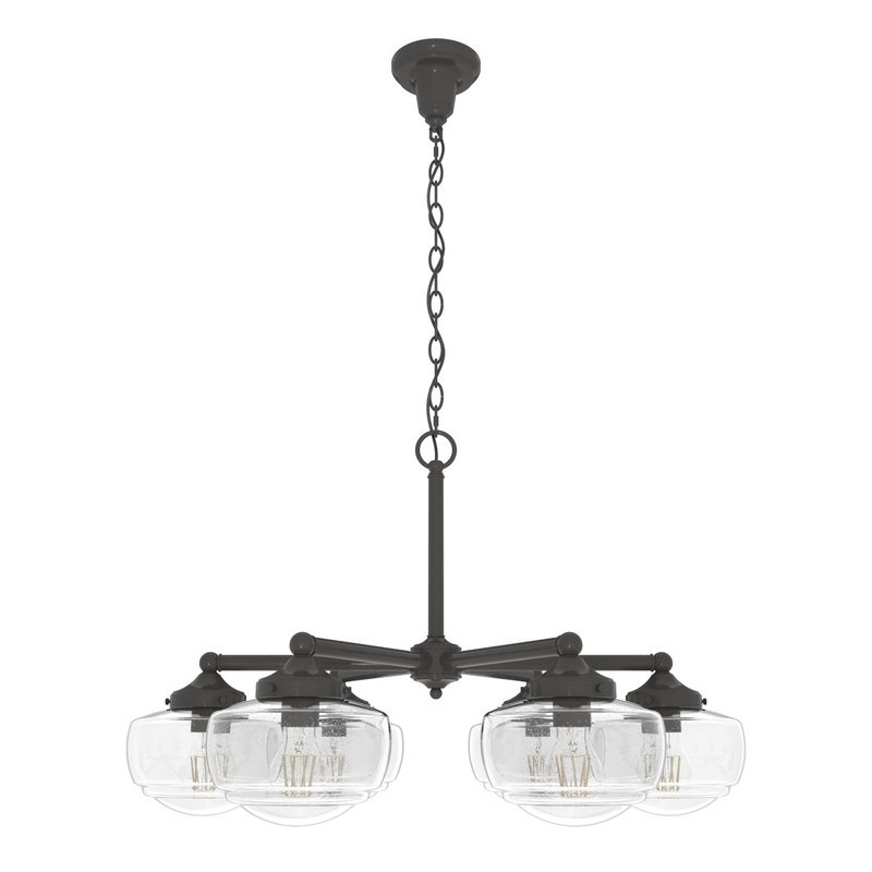 Six Light Chandelier from the Saddle Creek Collection in Noble Bronze Finish by Hunter