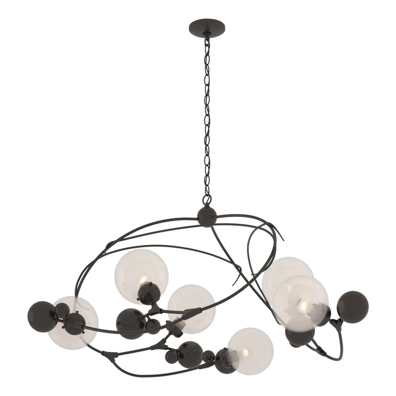 Sprig Circular Pendant Oil Rubbed Bronze Opaline Glass (WF)