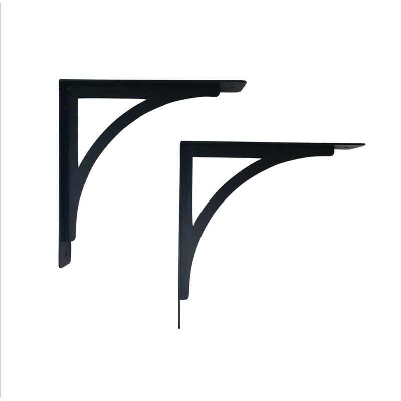 Village Wrought Iron SB-87-L-HEAVY Plain Shelf Brackets Large HEAVY (pair)