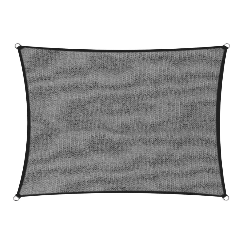 Wallaroo 280gsm Outdoor Sun Shade Sail Canopy Grey – 5m X 8m