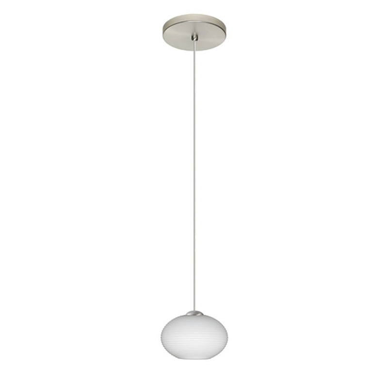 Besa 1XT-561207-LED-SN Lasso One Light Pendant Satin Nickel