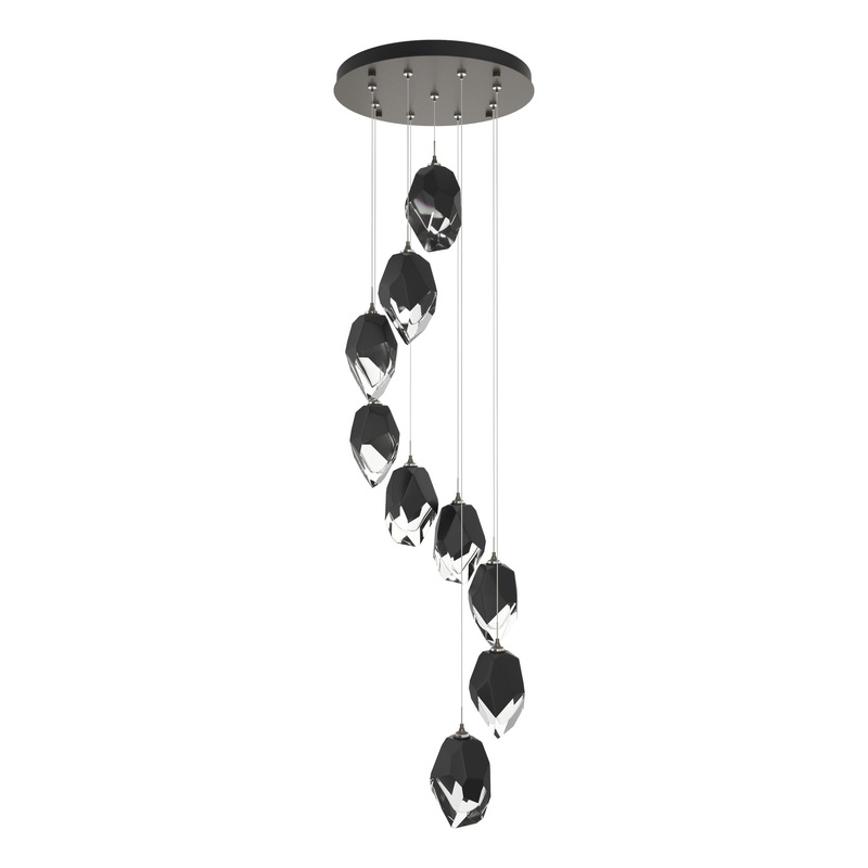Chrysalis 9-Light Large Crystal Pendant Dark Smoke Black Crystal (BP)
