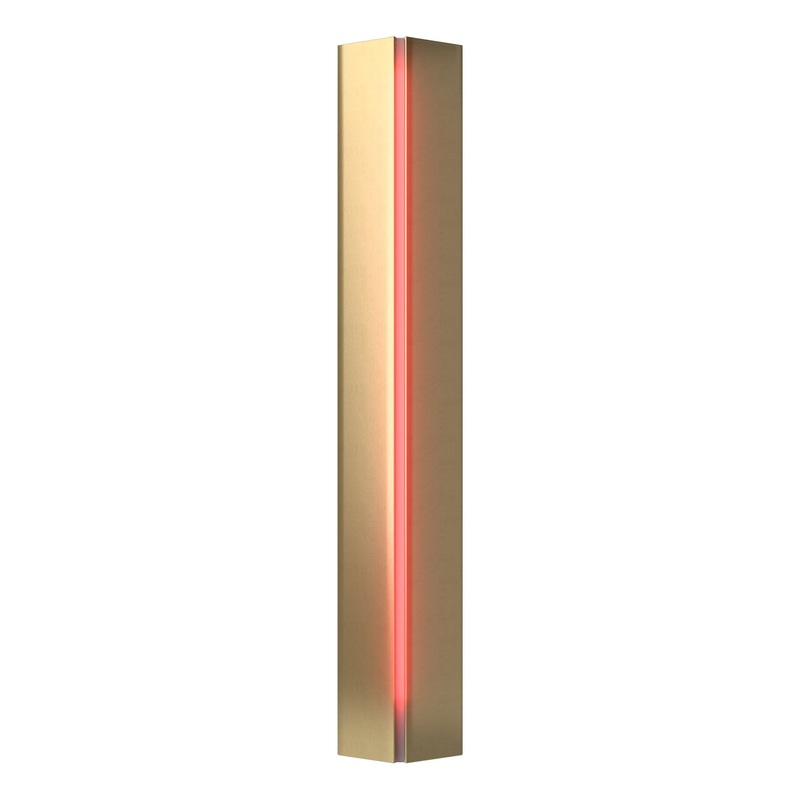 Gallery Small Sconce Modern Brass Red Glass (RR)