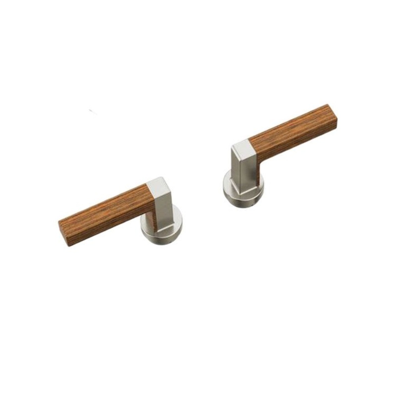 Handle Kit Frank Lloyd Wright Zinc 2 Lever Brilliance Luxe Nickel/Teak Wood