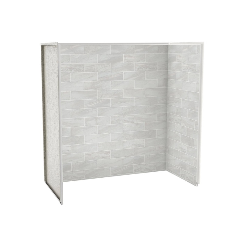 MAAX 103424-312-504 Utile 6030 Composite Direct-to-Stud Three-Piece Tub Wall Kit in Organik Permafrost