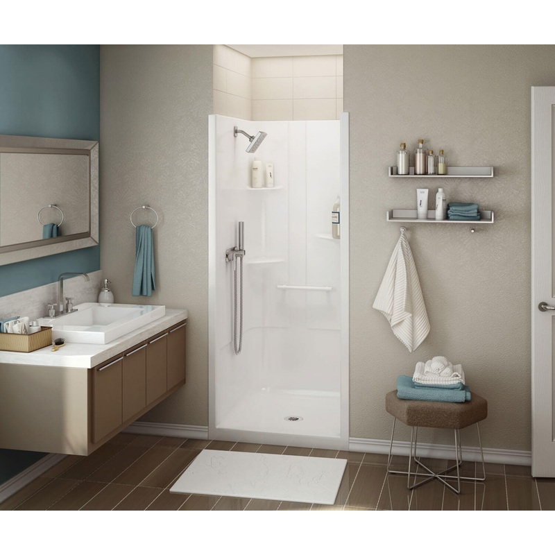MAAX 107007-000-001 ALLIA SH-3636 Acrylic Alcove Center Drain One-Piece Shower in White