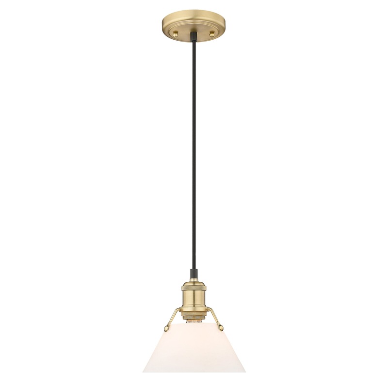 Orwell BCB Small Pendant in Brushed Champagne Bronze with Opal Glass Shade
