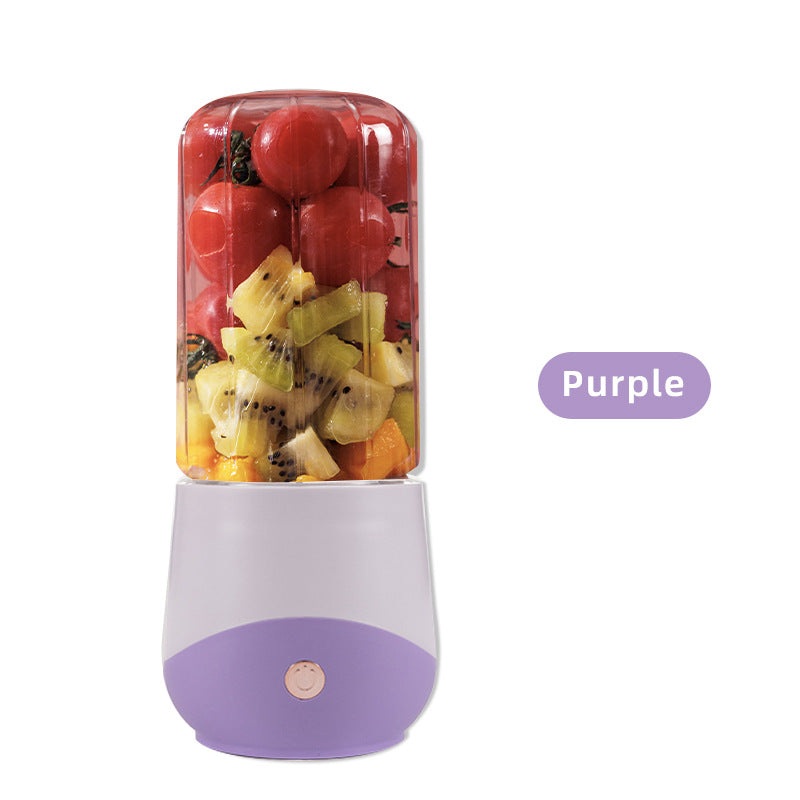 Purple Compact Portable Blender – USB Rechargeable Mini Juicer Cup with 4 Blades