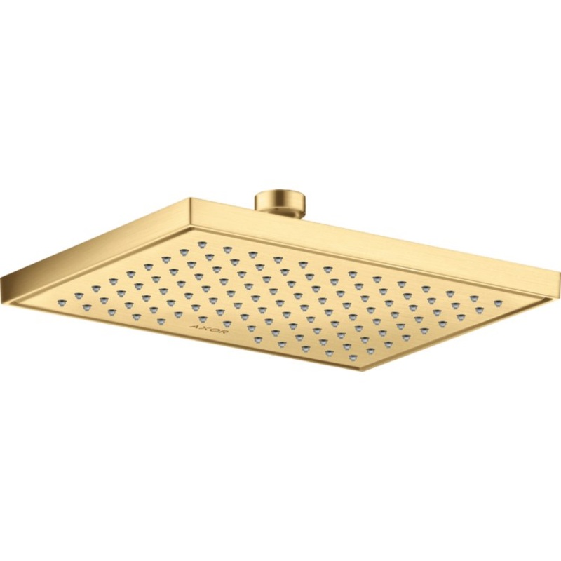 Showerhead ShowerSolutions 1 Function Brushed Gold Optic 9-5/8 Inch 1.75 Gallons per Minute Rain
