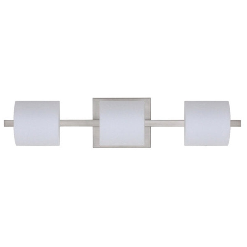Three Light Wall Sconce from the Paolo Collection in Satin Nickel Finish by Besa