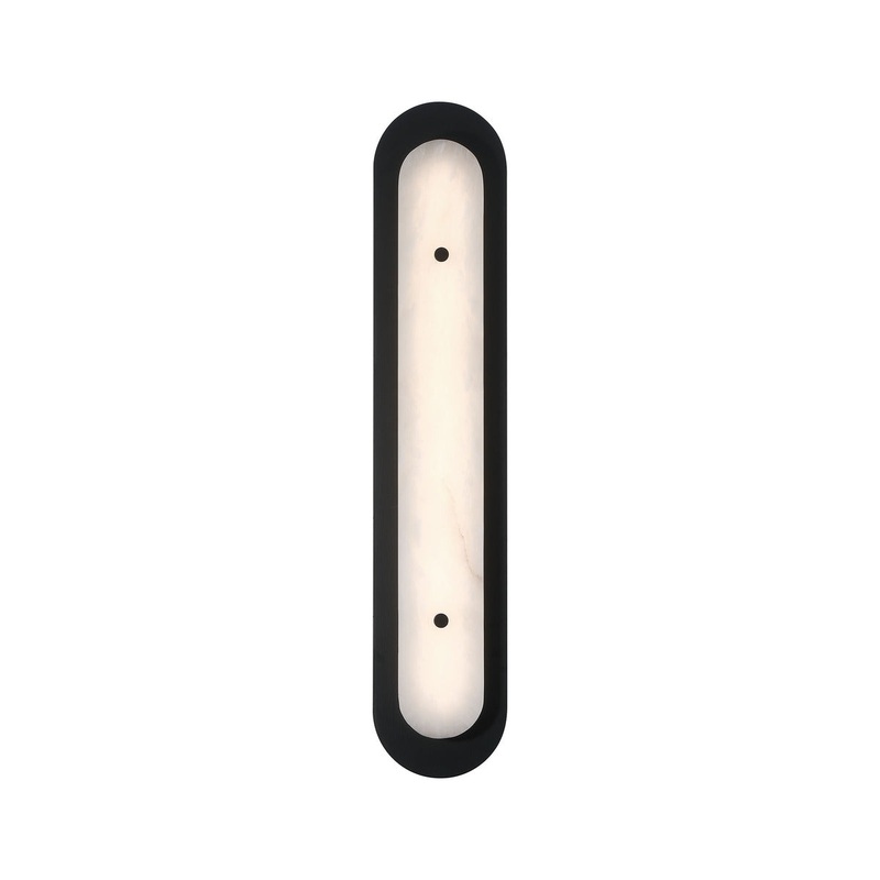Tramore 30″ Outdoor Wall Mount Black Alabaster Glass