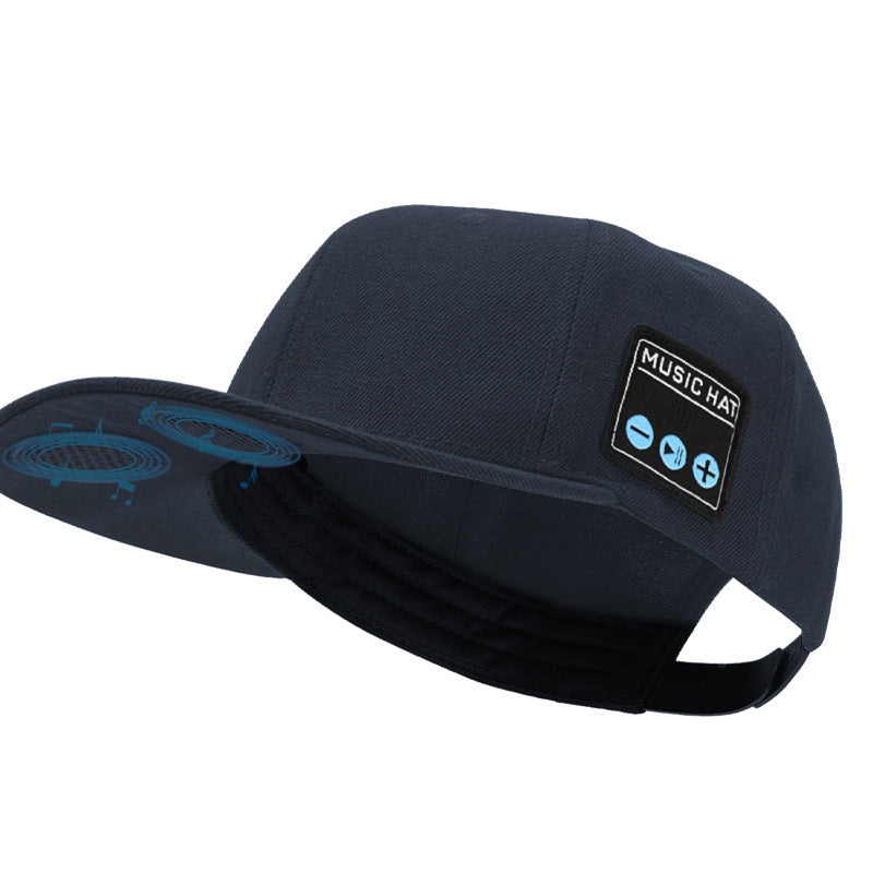 Wireless Bluetooth 5.0 Music Hat – Outdoor Speaker Cap with Mic, Sun Protection & Breathable Fabric(Navy blue)