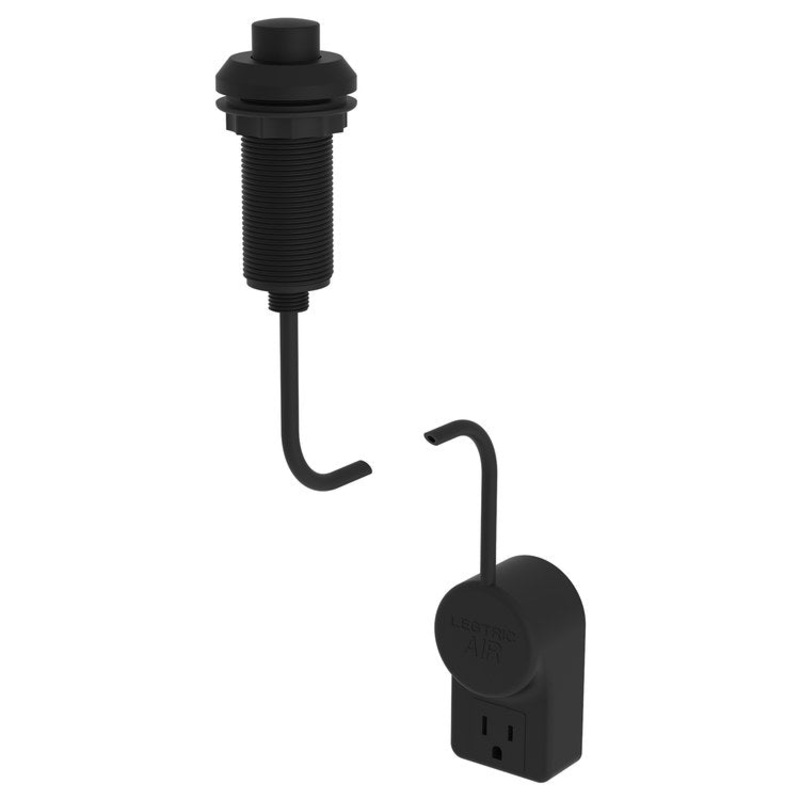 Air Activation Switch Jeter Disposer with Power Adapter Flat Black Brass