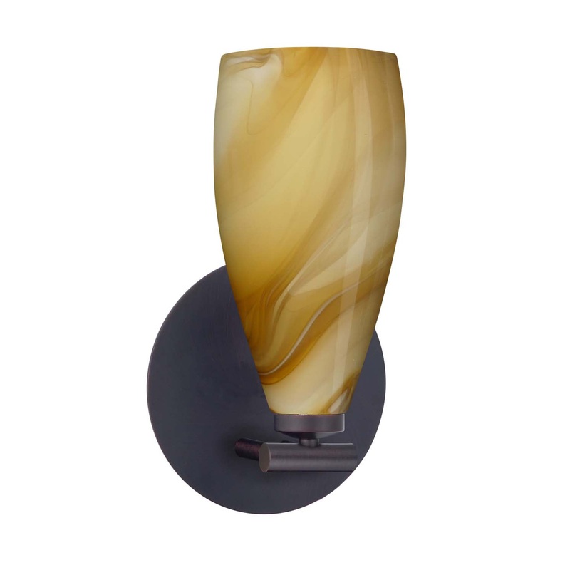 Besa 1SX-7198HN-BR Karli One Light Wall Sconce Bronze (Discontinued)