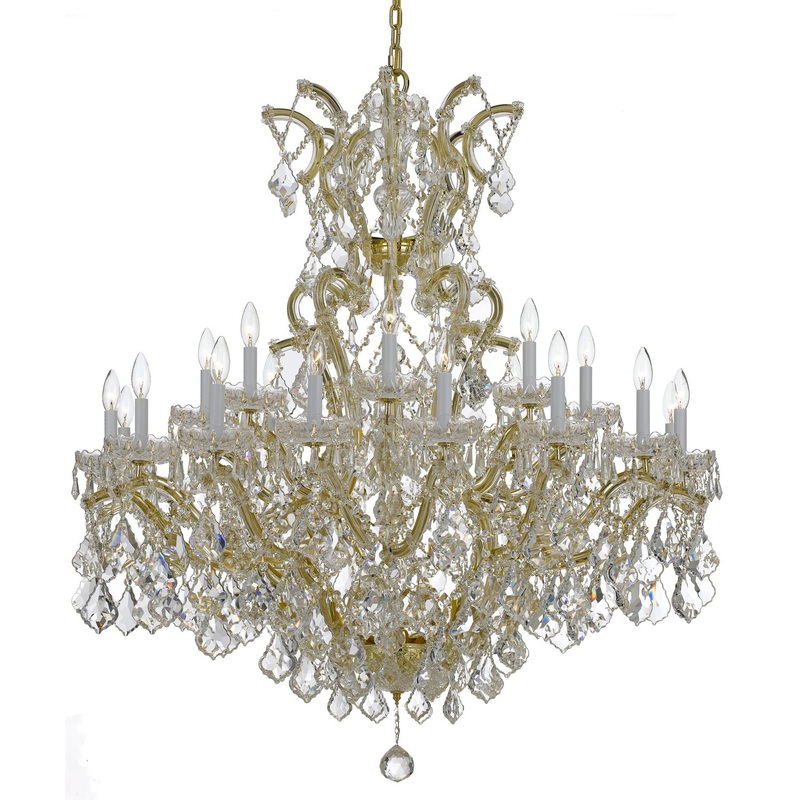 Crystorama 4424-GD-CL-SAQ Maria Theresa 25 Light Chandelier Gold