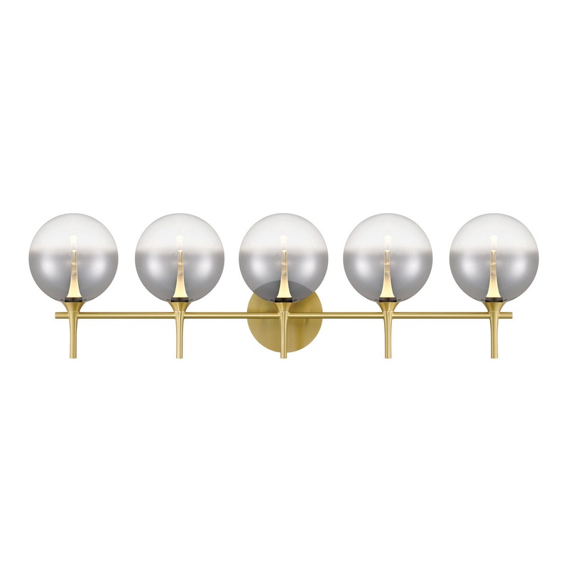 Iissa 5-Light Vanity Light Gold Smoked Glass