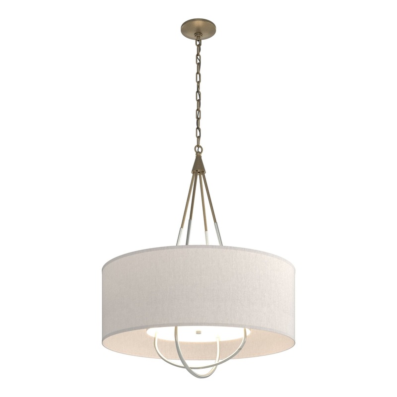Loop Pendant Soft Gold Vintage Platinum Flax Shade (SE)