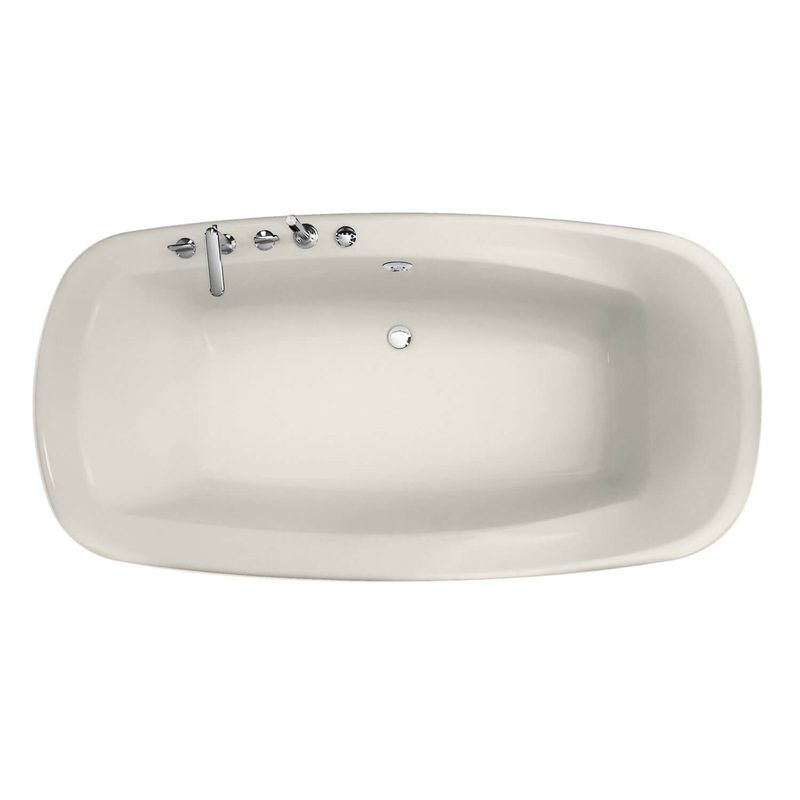 MAAX 101317-000-007 Eterne 7236 Acrylic Drop-in Center Drain Bathtub in Biscuit