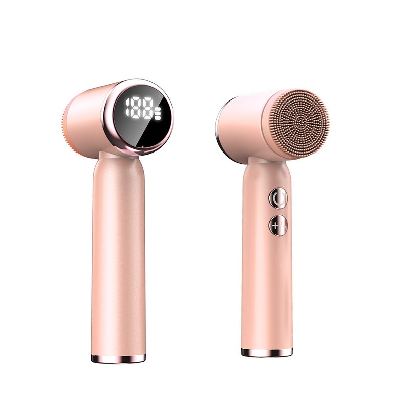 Pink 6-in-1 Electric Facial Cleansing Brush Set – Rechargeable & Waterproof