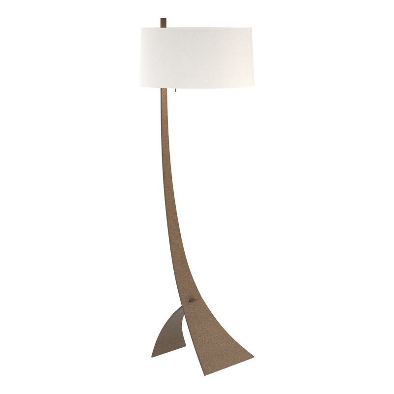 Stasis Floor Lamp Bronze Natural Anna Shade (SF)