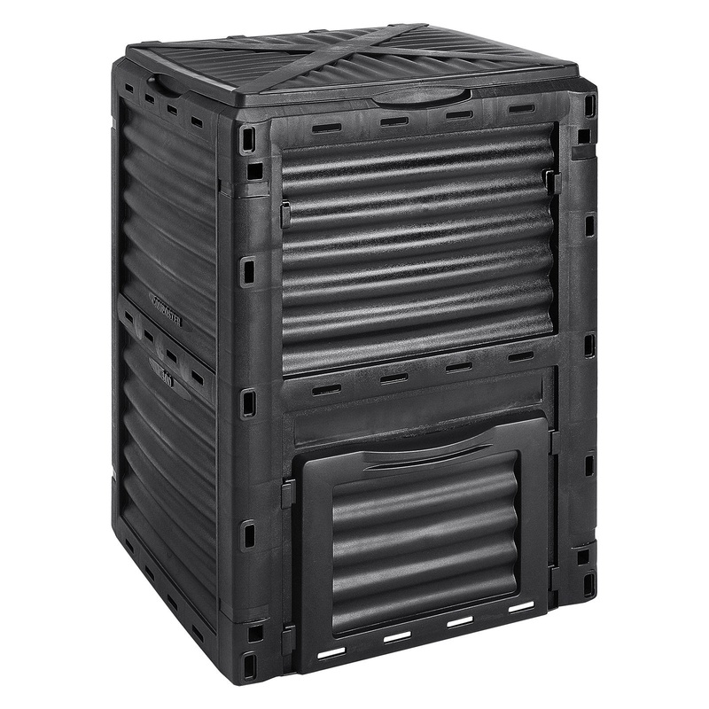VEVOR Garden Compost Bin 300 L, BPA Free Composter, Large Capacity Outdoor Composting Bin with Top Lid and Bottom Door, Easy Assembling, Lightweight, Fast Creation of Fertile Soil