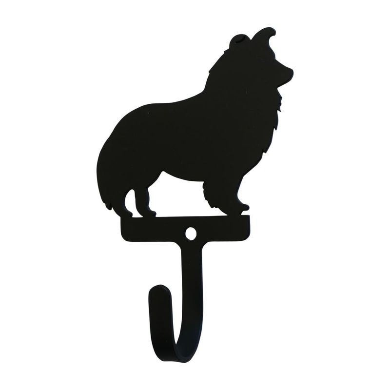 Village Wrought Iron WH-329-S Sheltie Wall Hook Small
