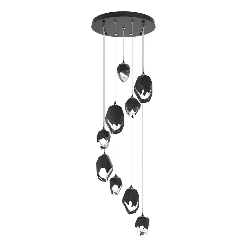 Chrysalis 9-Light Mixed Crystal Pendant Black Black Crystal (BP)