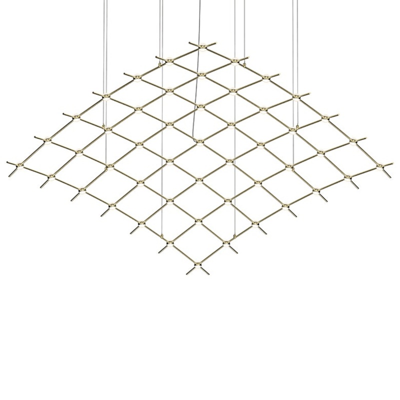 Constellation Aquarius Major Satin Brass with White Optical Acrylic 3000K 10′ Adjustable Cord/Cable