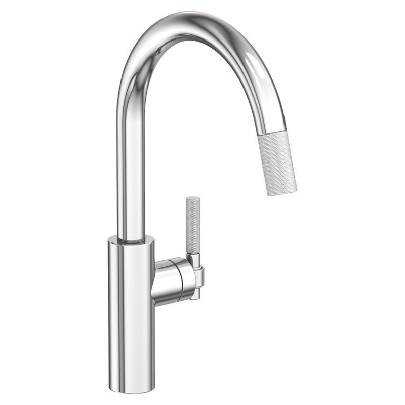 Kitchen Faucet Muncy 1 Lever ADA Polished Chrome Pull Down Spout Height 9-3/5 Inch 1.8 Gallons per Minute