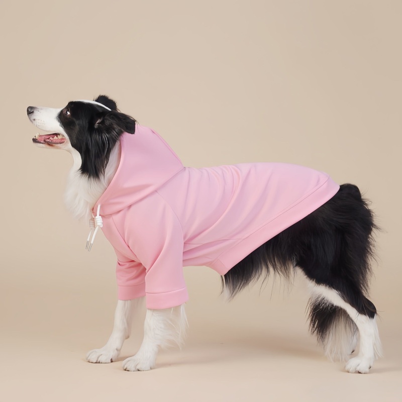 Pink Classic Dog Sweatshirt with Hood & Drawstrings – For Large Dogs (Size : 6XL)