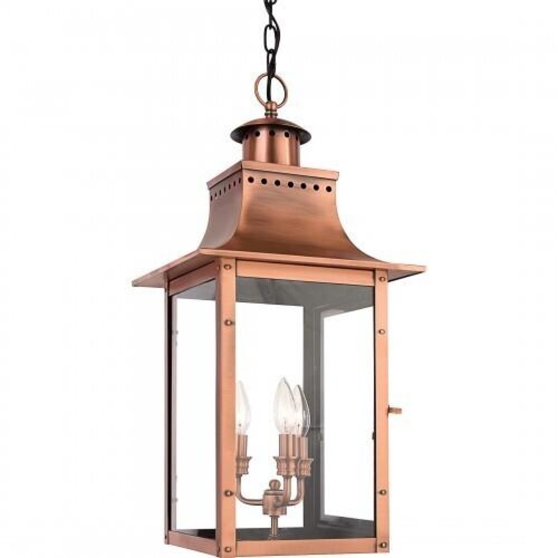 Quoizel CM1912AC Chalmers Outdoor hang lantern aged copr Outdoor Lantern