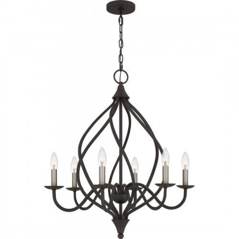 Quoizel DUP5025OZ Dupont Chandelier 6 light old bronze Chandelier