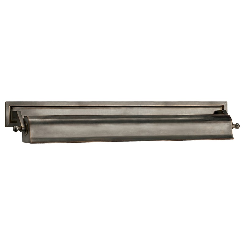 Two Light Picture Light from the Library Collection in Bronze Finish by Visual Comfort Signature