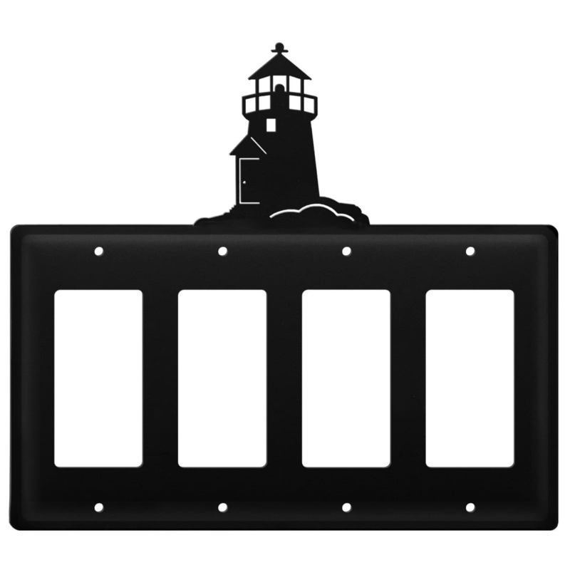 Village Wrought Iron EGGGG-10 Quad Lighthouse Quad GFI Cover CUSTOM Product