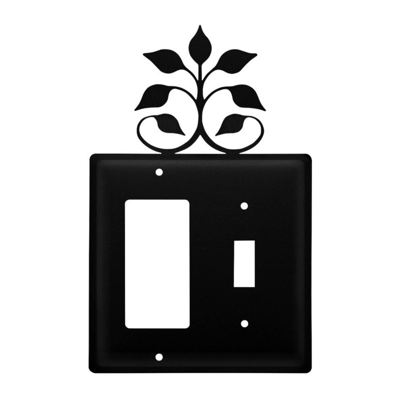 Village Wrought Iron EGS-109 Double Leaf Fan Single GFI and Switch Cover CUSTOM Product