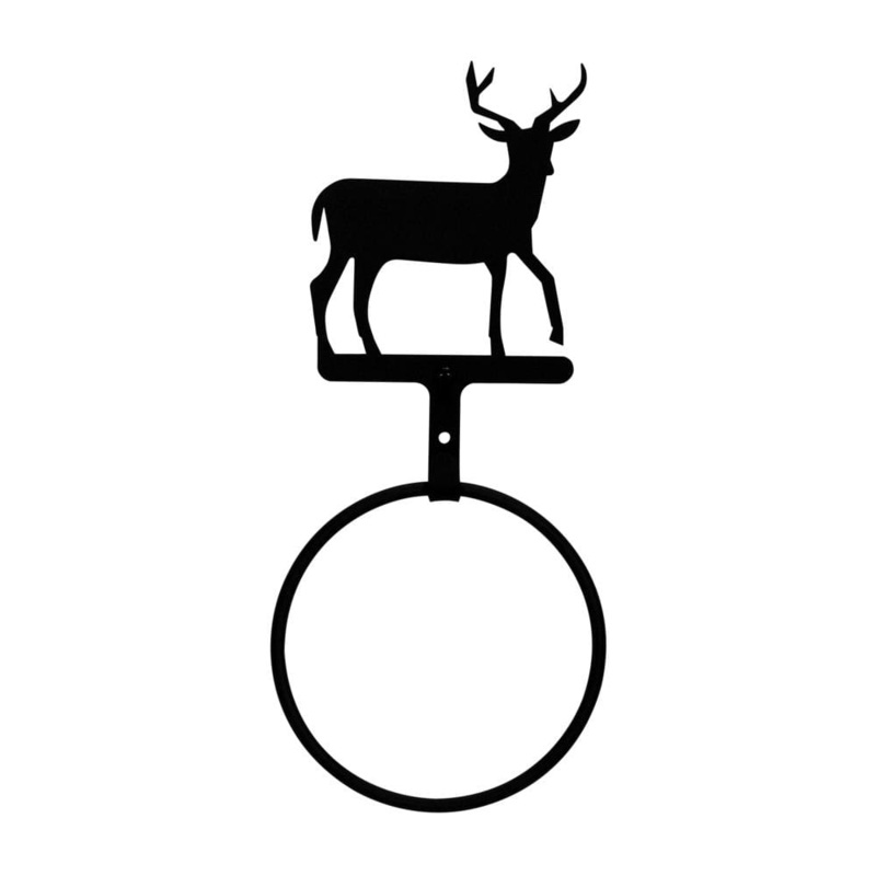 Village Wrought Iron TBR-3 Deer Towel Ring
