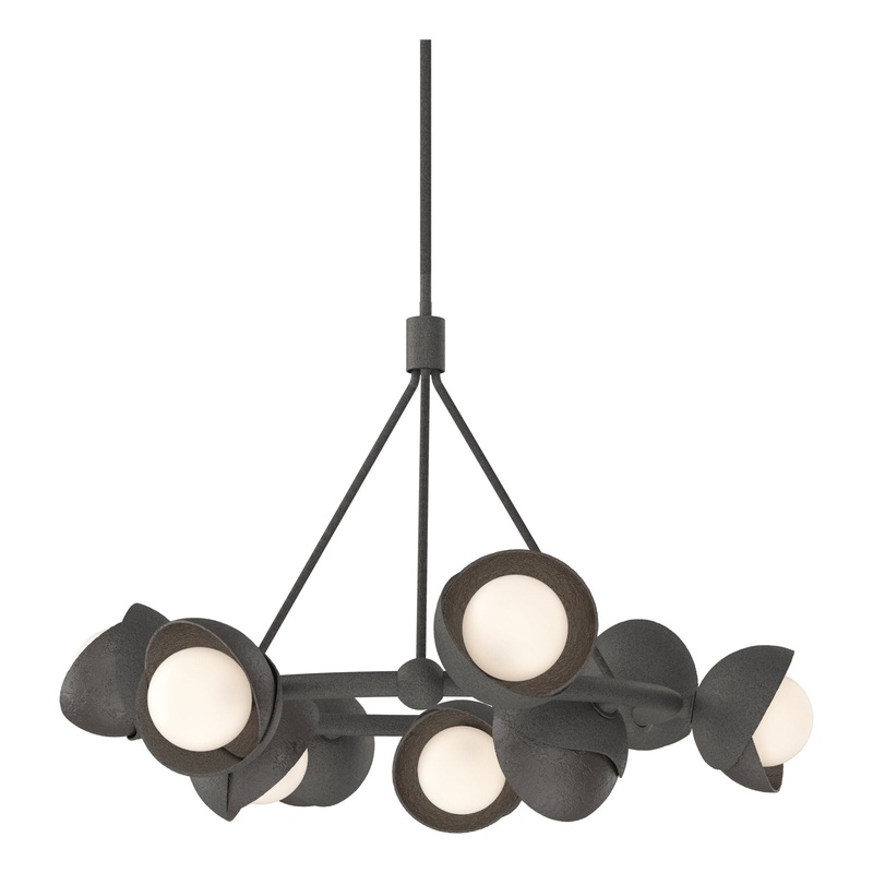 Brooklyn 9-Light Double Shade Ring Pendant Natural Iron Oil Rubbed Bronze
