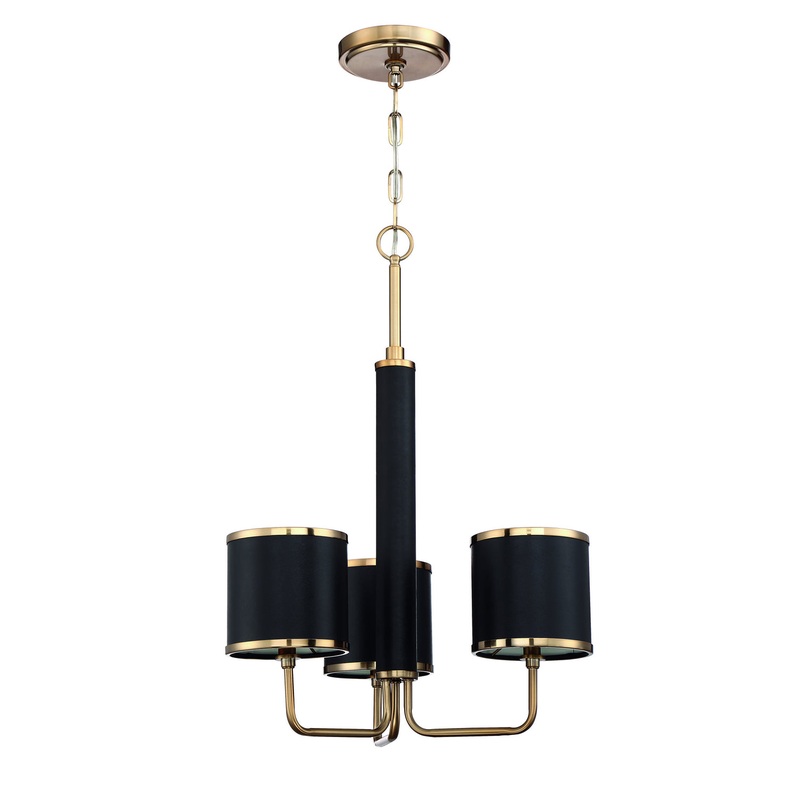 Craftmade 48823-SB Quinn Three Light Chandelier Satin Brass (Discontinued)